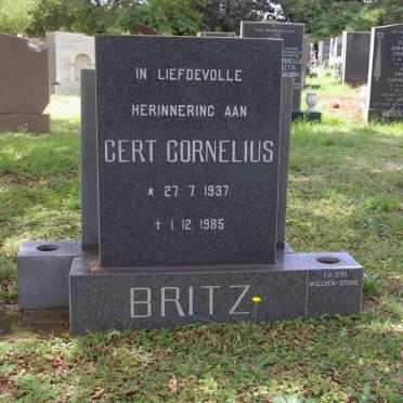 BRITZ Gert Cornelius 1937-1986