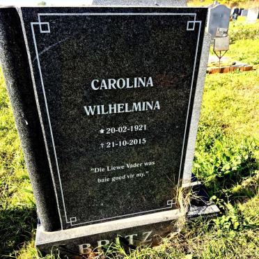 BRITZ Carolina Wilhelmina 1921-2015