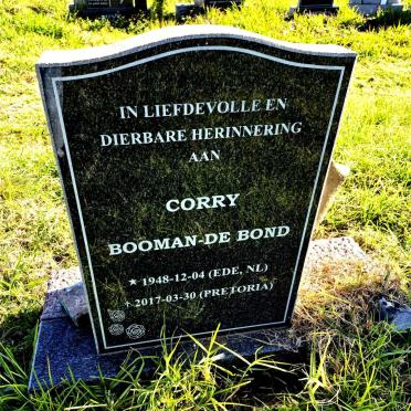 BOND Corry, BOOMAN-DE 1948-2017