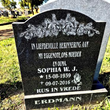 ERDMANN Sophia W.J. 1939-2016