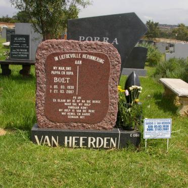 HEERDEN Barend I.J., van 1930-2007