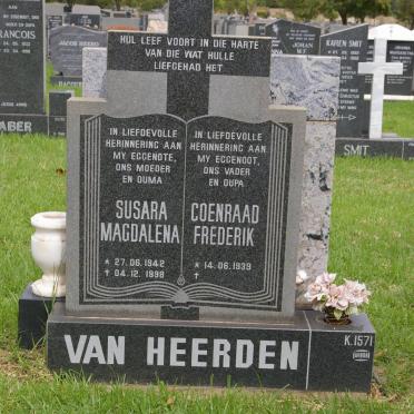 HEERDEN Coenraad Frederik, van 1939- &amp; Susara Magdalena 1942-1998