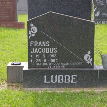 LUBBE Frans Jacobus 1952-1997