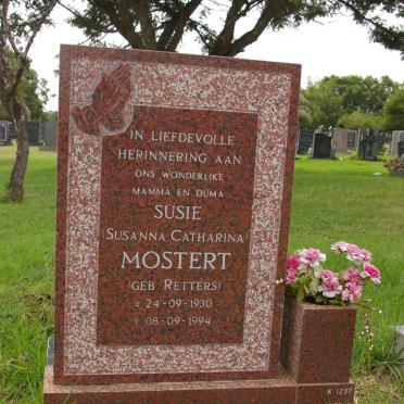 MOSTERT Susanna Catharina geb RETTERS 1930-1994