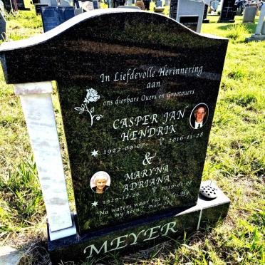 MEYER Casper Jan Hendrik 1922-2016 & Maryna Adriana 1929-2019