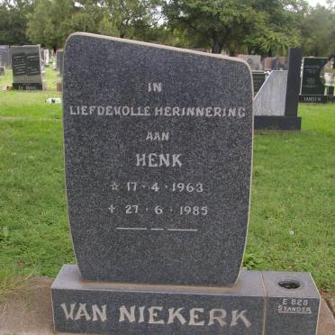 NIEKERK Henk, van 1963-1985