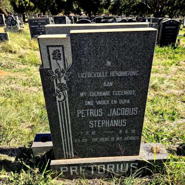 PRETORIUS Petrus Jacobus Stephanus 1912-1991