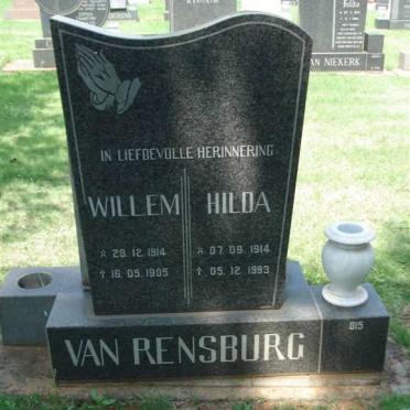RENSBURG Willem, van 1914-1985 &amp; Hilda 1914-1993