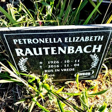 RAUTENBACH Petronella Elizabeth 1926-2016