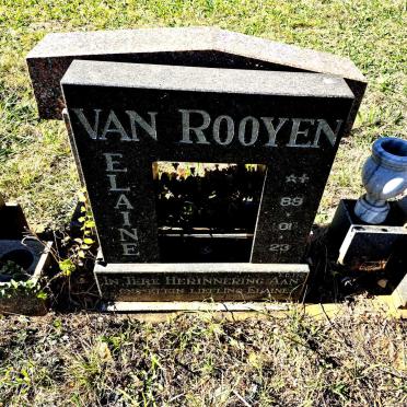 ROOYEN Elaine, van 1989-1989