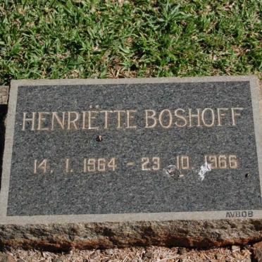 BOSHOFF Hendriëtte 1964-1966