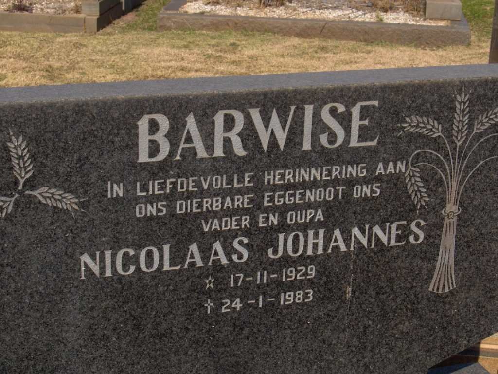 BARWISE Nicolaas Johannes 1929-1983