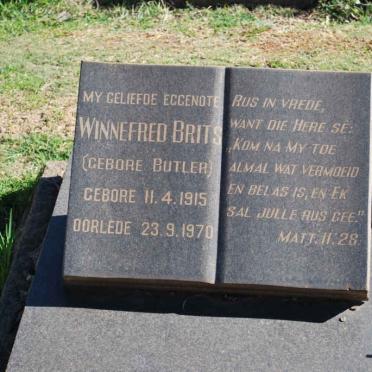 BRITS Christiaan Roedolf 1922-1984 &amp; Winnefred BUTLER 1915-1970