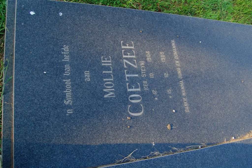COETZEE Mollie nee STEYN 1904-1988