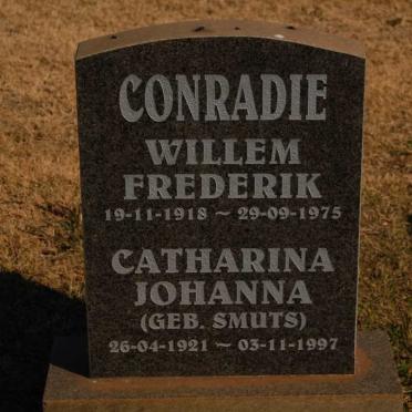 CONRADIE Willem Frederik 1918-1975 &amp; Catharina Johanna SMUTS 1921-1997
