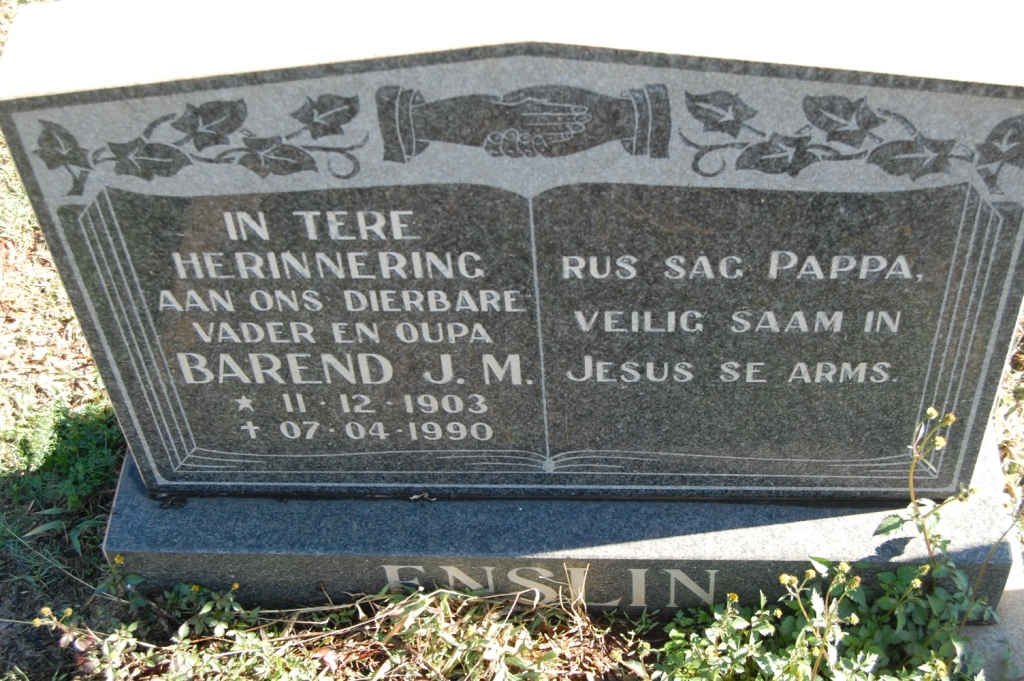 ENSLIN Barend J.M. 1903-1990
