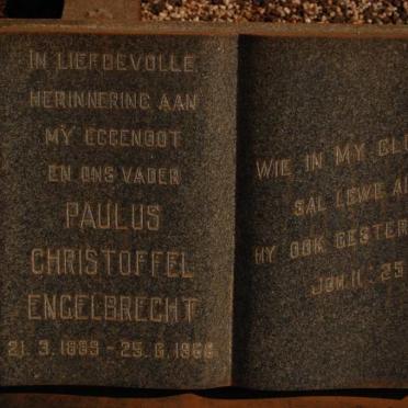 ENGELBRECHT Paulus Christoffel 1889-1966 &amp; Anna Jacoba 1891-1979