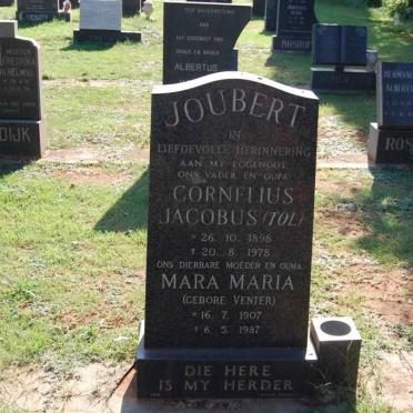 JOUBERT Cornelius Jacobus 1898-1978 &amp; Mara Maria VENTER 1907-1987