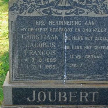 JOUBERT Christiaan Jacobus Francois 1895-1966