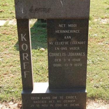 KORFF Cornelis Johannes 1948-1978
