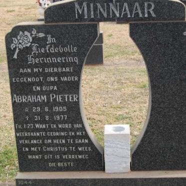 MINNAAR Abraham Pieter 1905-1977