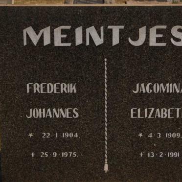 MEINTJIES Frederik Johannes 1904-1975 &amp; Jacomina Elizabeth 1909-1991