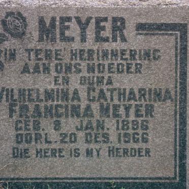 MEYER Wilhelmina Catharina Francina 1896-1966