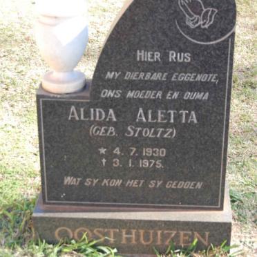 OOSTHUIZEN Alida Aletta nee STOLTZ 1930-1975