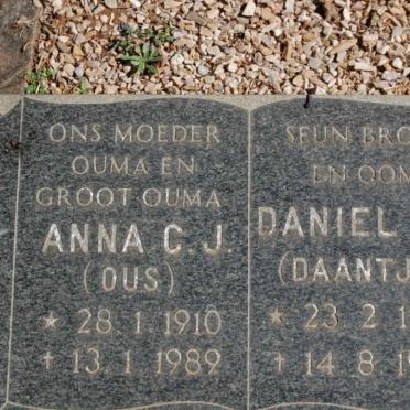 ROBERTS Anna C.J. 1910-1989 :: ROBERTS Daniel H.P. 1943-1988