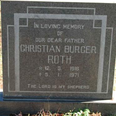 ROTH Christian Burger 1916-1971