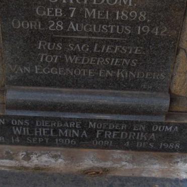 STRYDOM Johannes Stephanus 1898-1942 &amp; Wilhelmina Fredrika -1988
