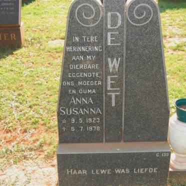 WET Anna Susanna, de 1923-1978