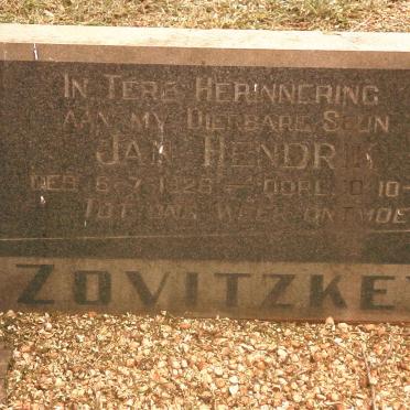 ZOVITZKEY Jan Hendrik 1926-1962