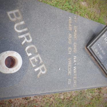 BURGER Frans 1920-2001 &amp; Joey 1921-2009