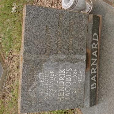 BARNARD Hendrik Jacobus 1926-1988