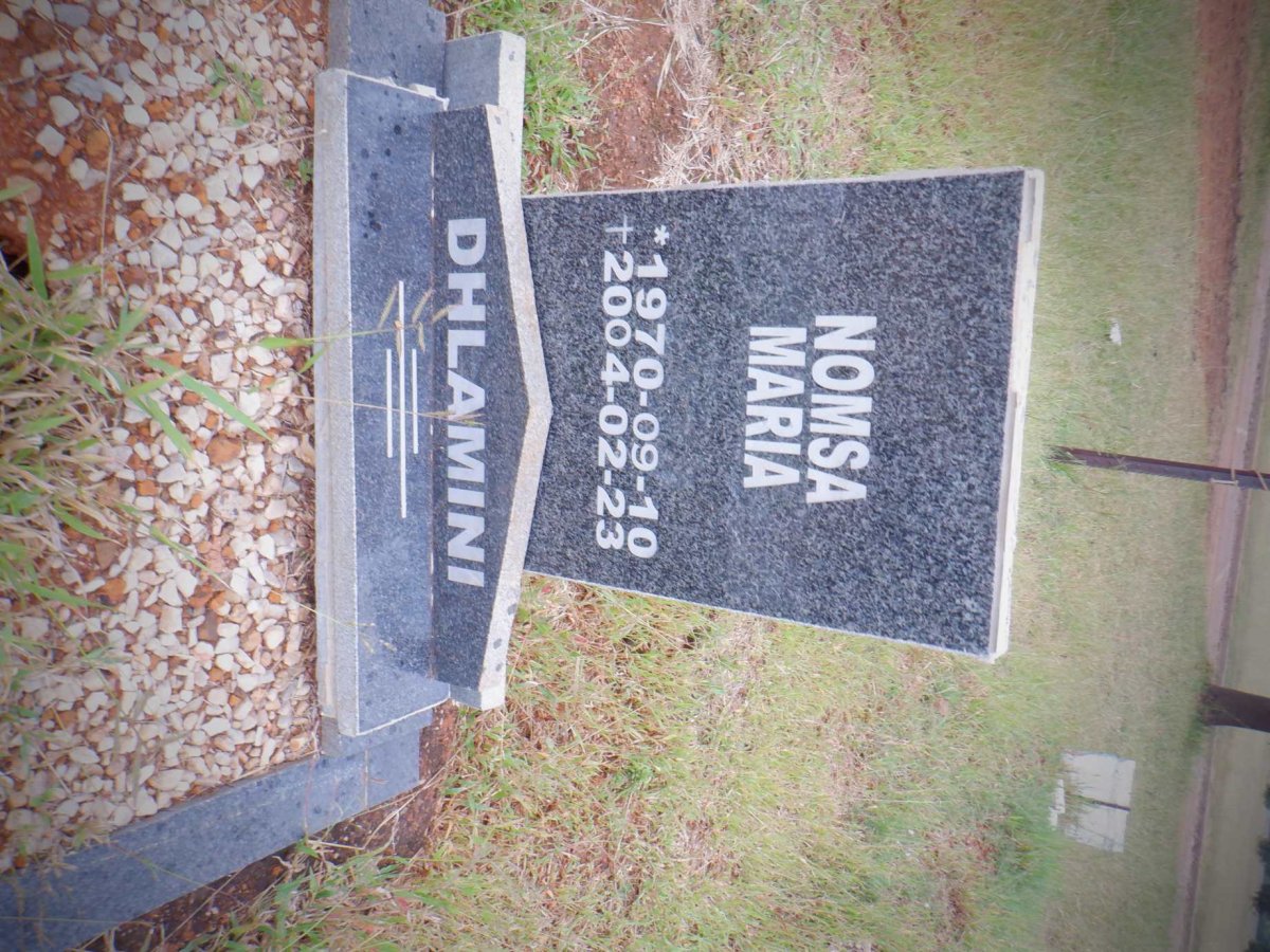 DHLAMINI Nomsa Maria 1970-2004