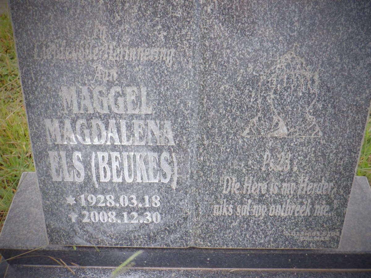 ELS Maggel Magdalena nee BEUKES 1928-2008