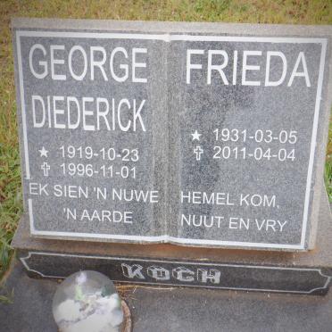 KOCH George Diederick 1919-1996 &amp; Frieda 1931-2011