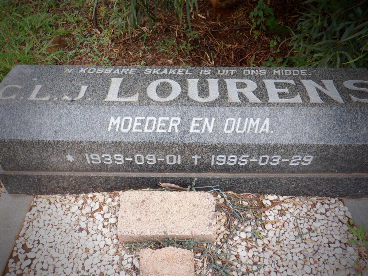 LOURENS G.L.J. 1939-1995