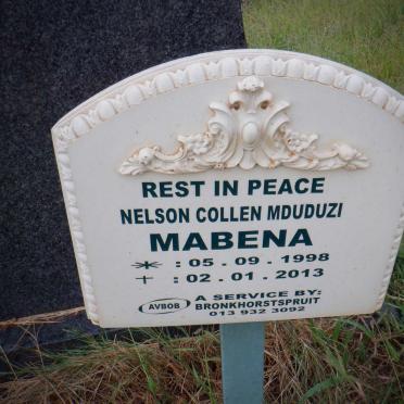 MABENA Nelson Collen Mduduzi 1998-2013
