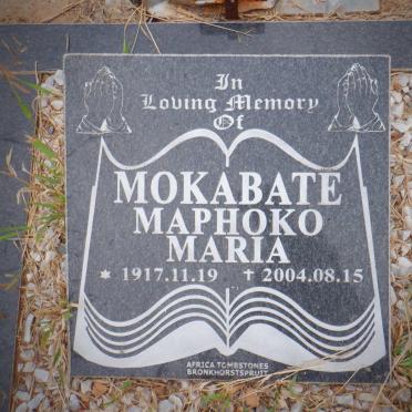 MOKABATE Maphoko Maria 1917-2004