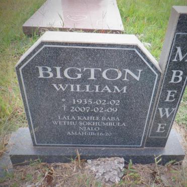 MBEWE Bigton William 1935-2007