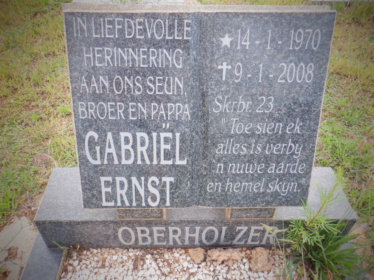 OBERHOLZER Gabriel Ernst 1970-2008
