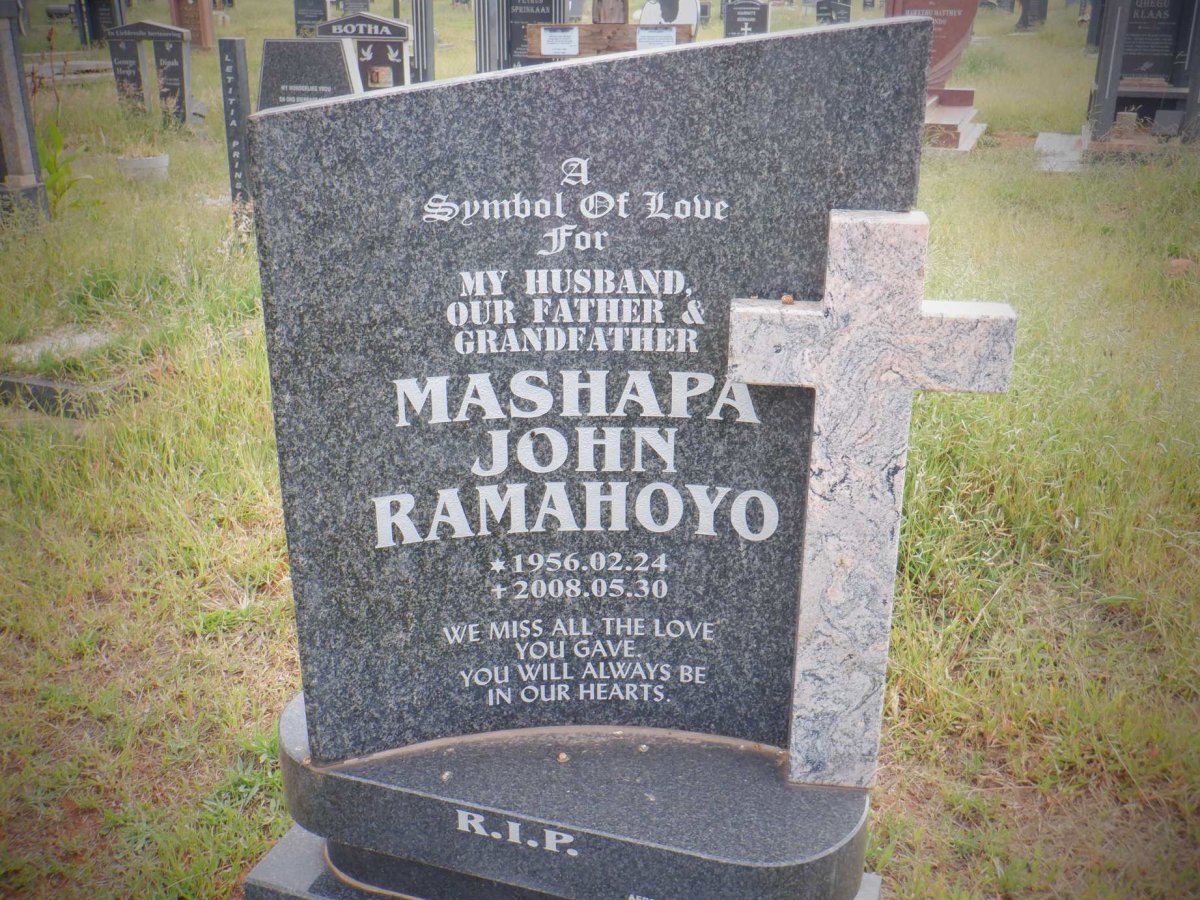 RAMAHOYO Mashapa John 1956-2008