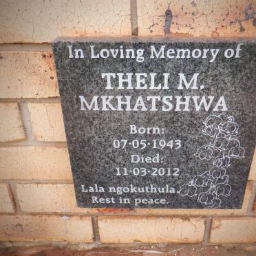 MKHATSHWA Theli M. 1943-2012