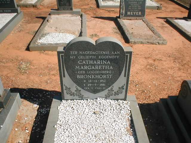 BRONKHORST Catharina Margaretha geb. LOGGENBERG 1912-1981