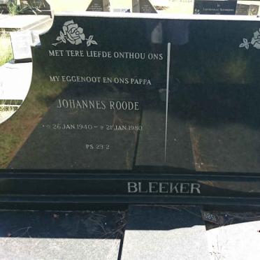 BLEEKER Johannes Roode 1940-1980
