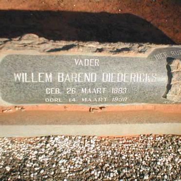 DIEDERICKS Willem Barend 1883-1938
