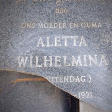 FERREIRA Nicolaas Johannes 1906-1971 &amp; Aletta Wilhelmina BUITENDAG 1921-1981