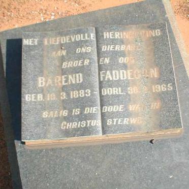 FADDEGON Barend 1883-1965